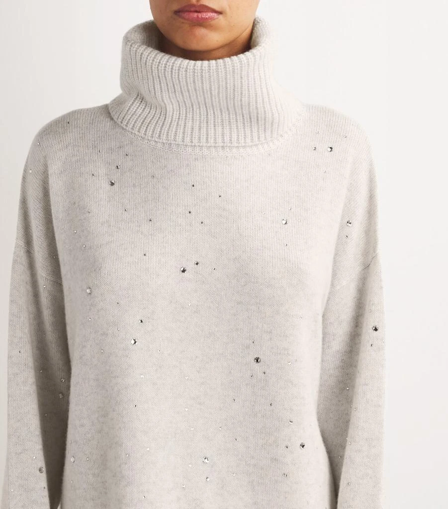 William Sharp Cashmere Crystal-Embellished Rollneck Sweater 6