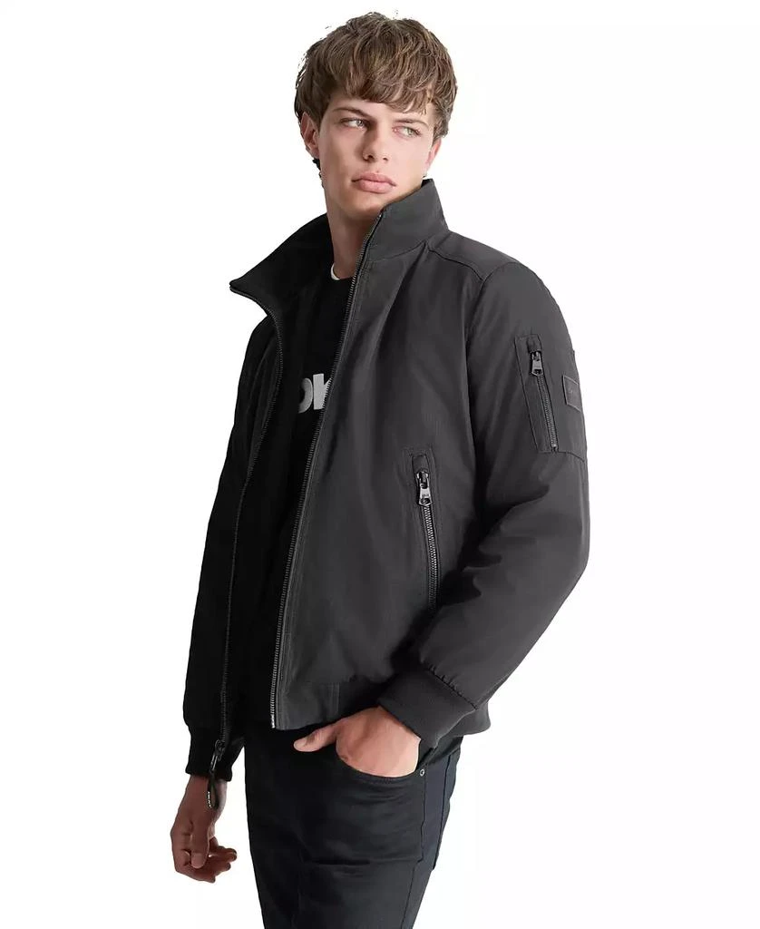 DKNY Men's Removable Hood Water-Resistant Bomber Jacket 3