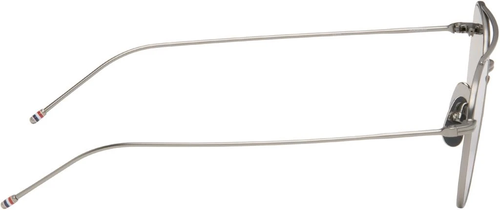Thom Browne Silver Titanium Squared Aviator Sunglasses 2