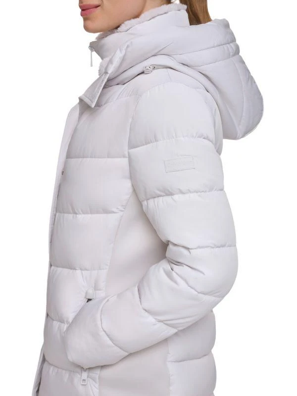 Calvin Klein Faux Fur Trim Puffer Jacket 4