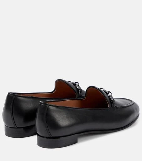 Aquazzura Tasslimo embellished leather loafers 3