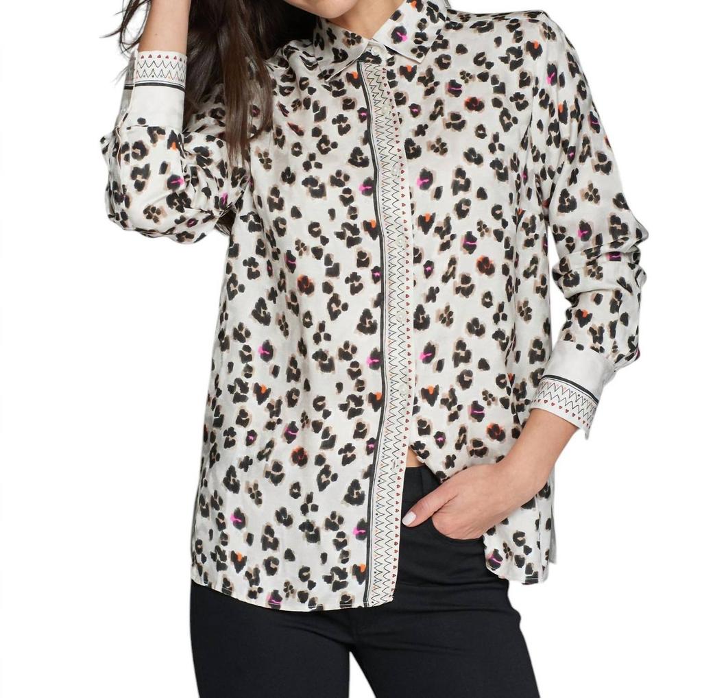 VILAGALLO Vilagallo - TIGER PRINT SHIRT