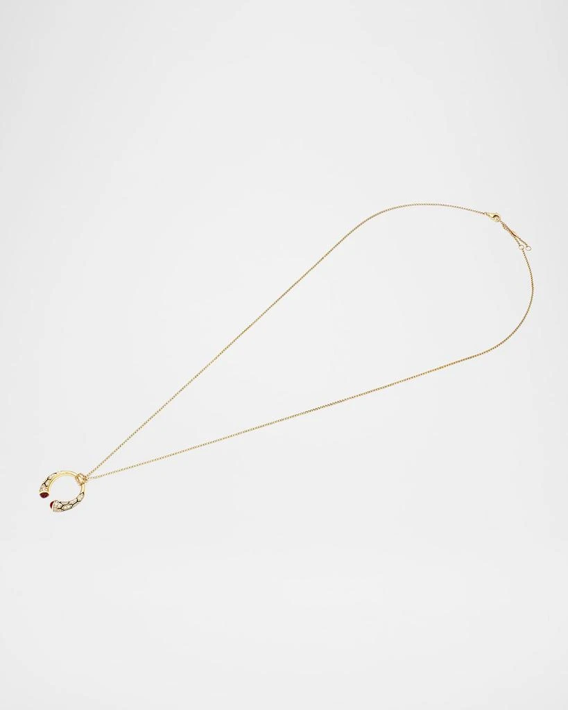 Al Zain Jewelry 18K Yellow Gold Mushabbak Diamond and Ruby Pendant Necklace 2