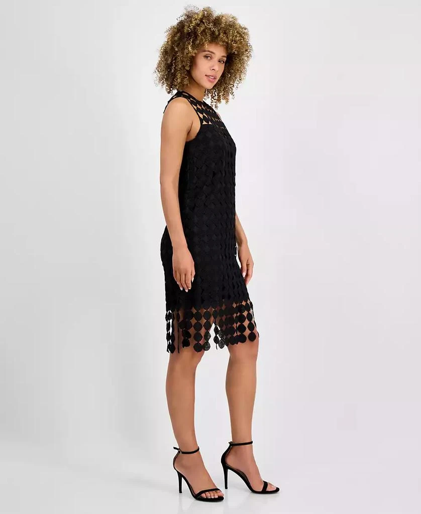 blue dress for baby girl Anne Klein Allover Lace Shift Dress, Black / 0 main image 1