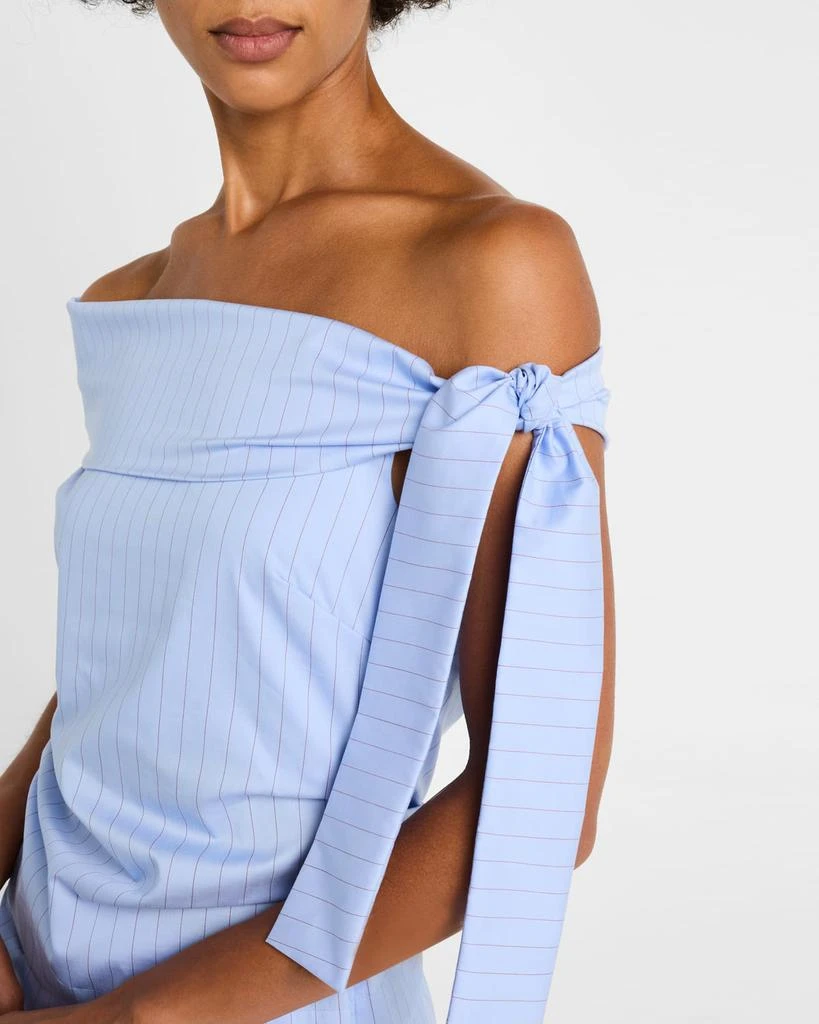 SIR. Lori Pinstripe Off-The-Shoulder Top 5