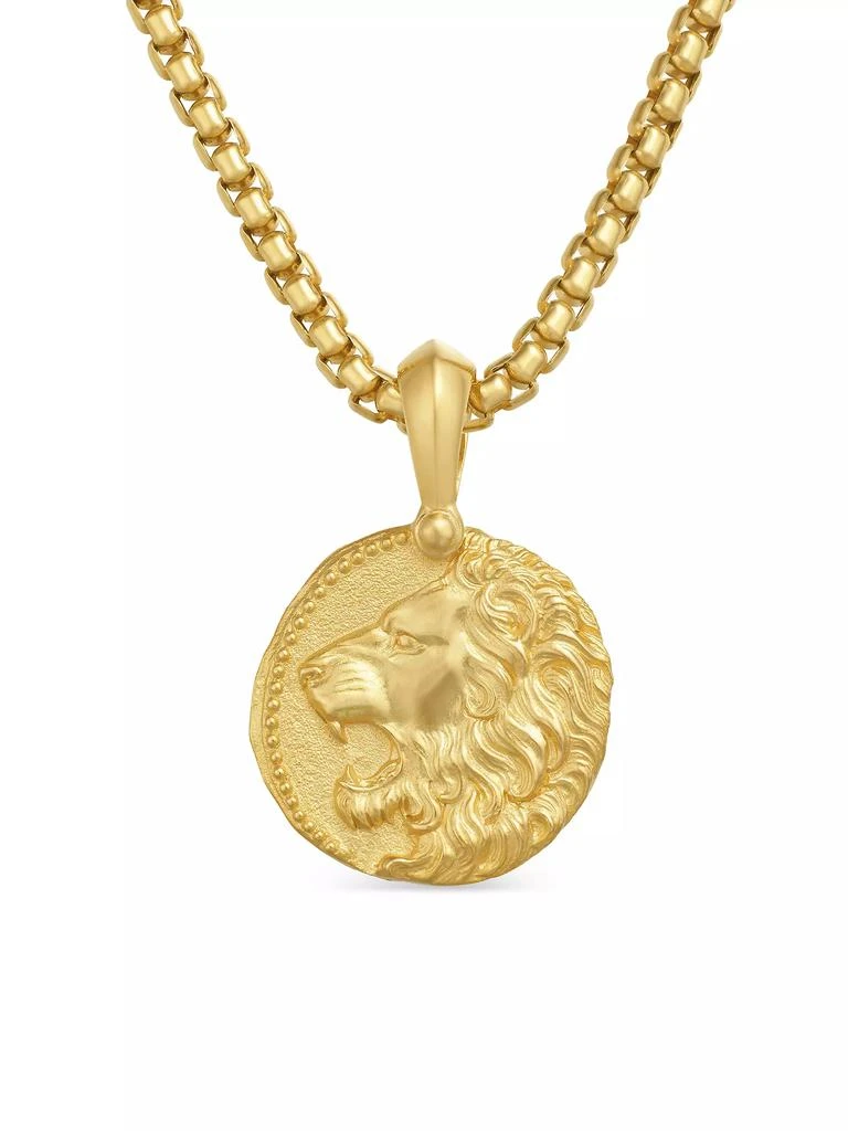 David Yurman Leo Amulet in 18K Yellow Gold, 27mm 1