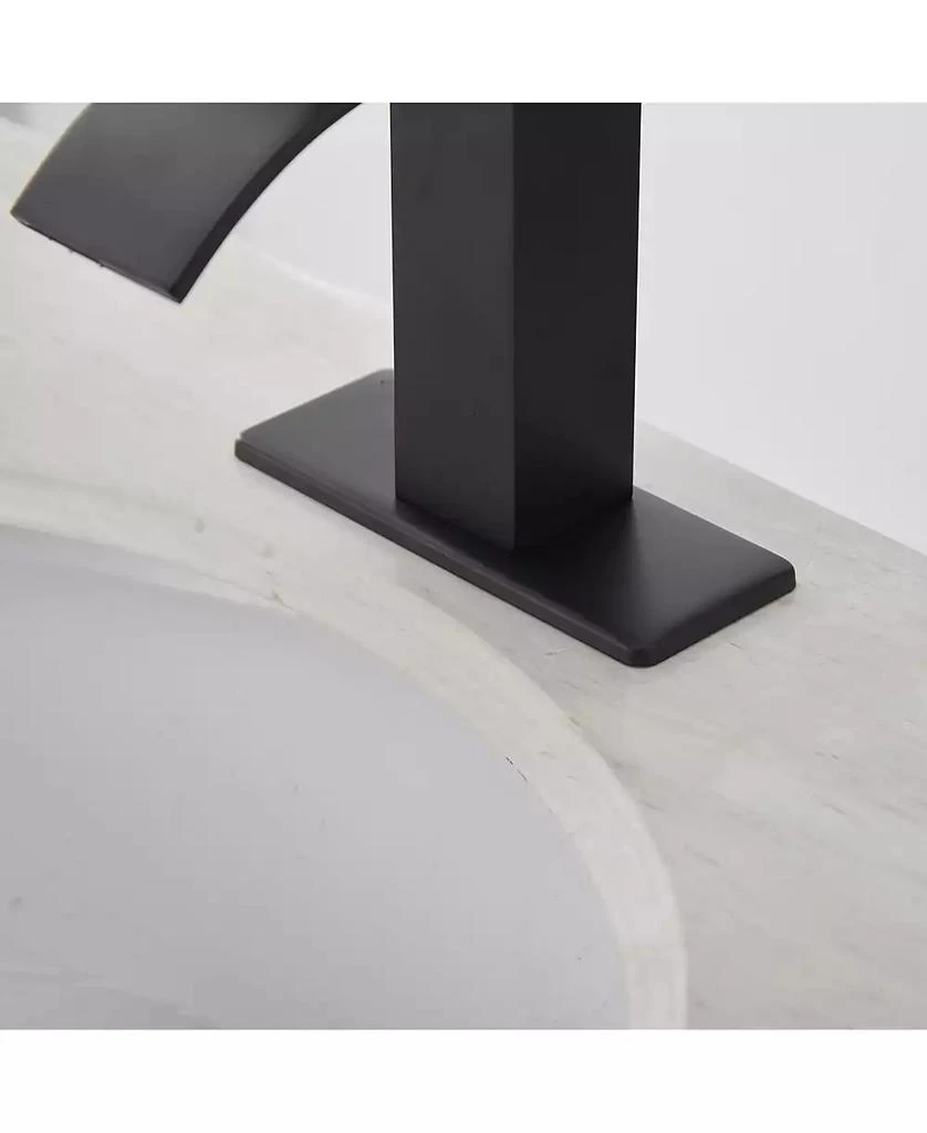 Greenspring Waterfall Single Hole Single-Handle Low-Arc Bathroom Faucet 2