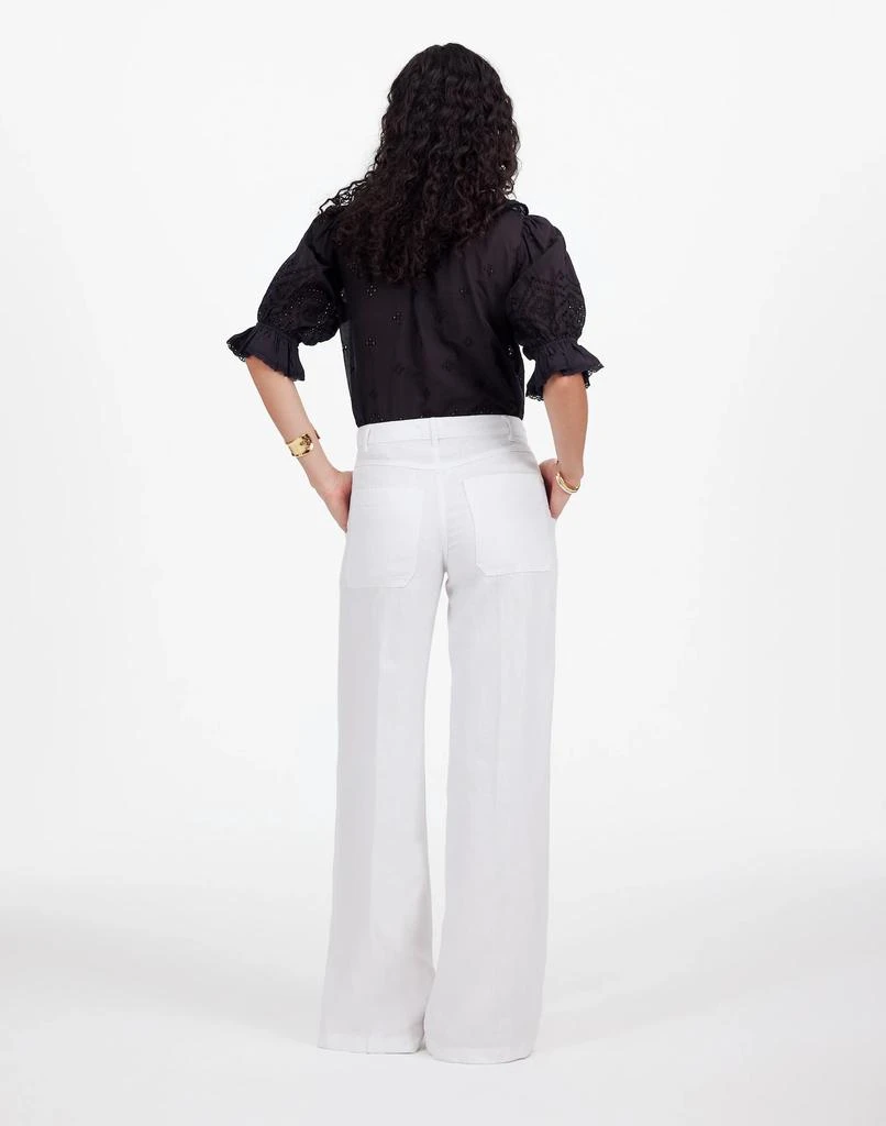 Madewell The Zoe Relaxed Wide Pant in 100% Linen 4