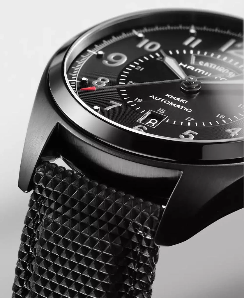 Hamilton Men's Swiss Automatic Khaki Field Black Rubber Strap Watch 42mm H70695735 3