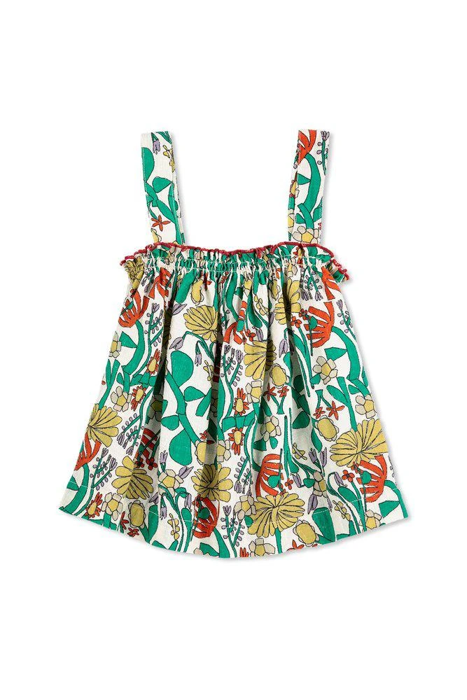 BOBO CHOSES Bobo Choses Smocked Floral Print Top