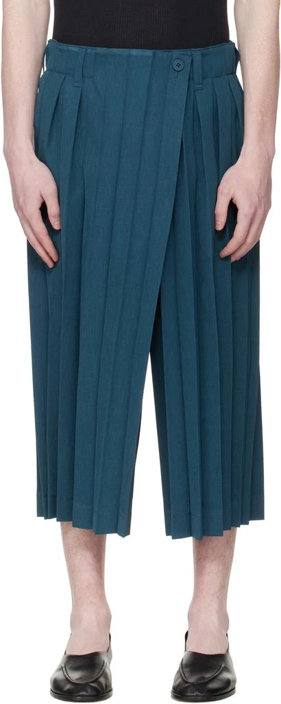 Homme Plissé Issey Miyake Navy Edge Ensemble Trousers
