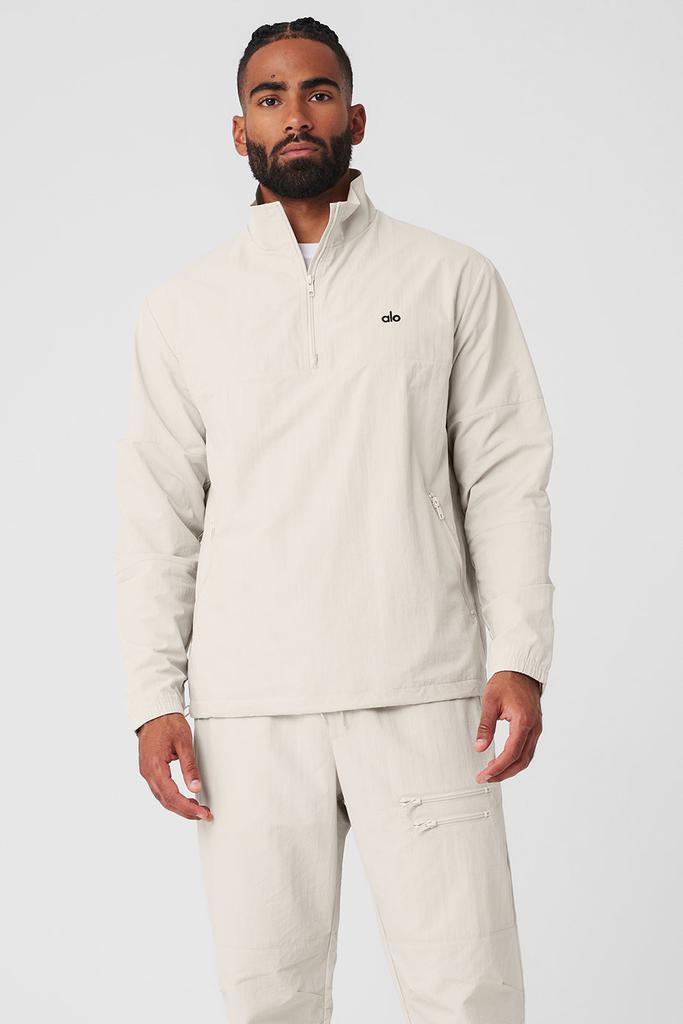 Alo Takeaway Track Pullover - Bone