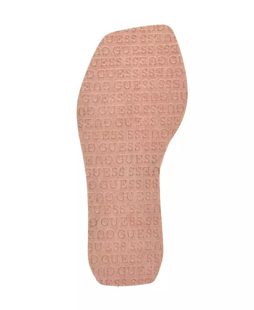 GUESS Women's Damani Rhinestone Flower EVA Platform Wedge Sandals 5