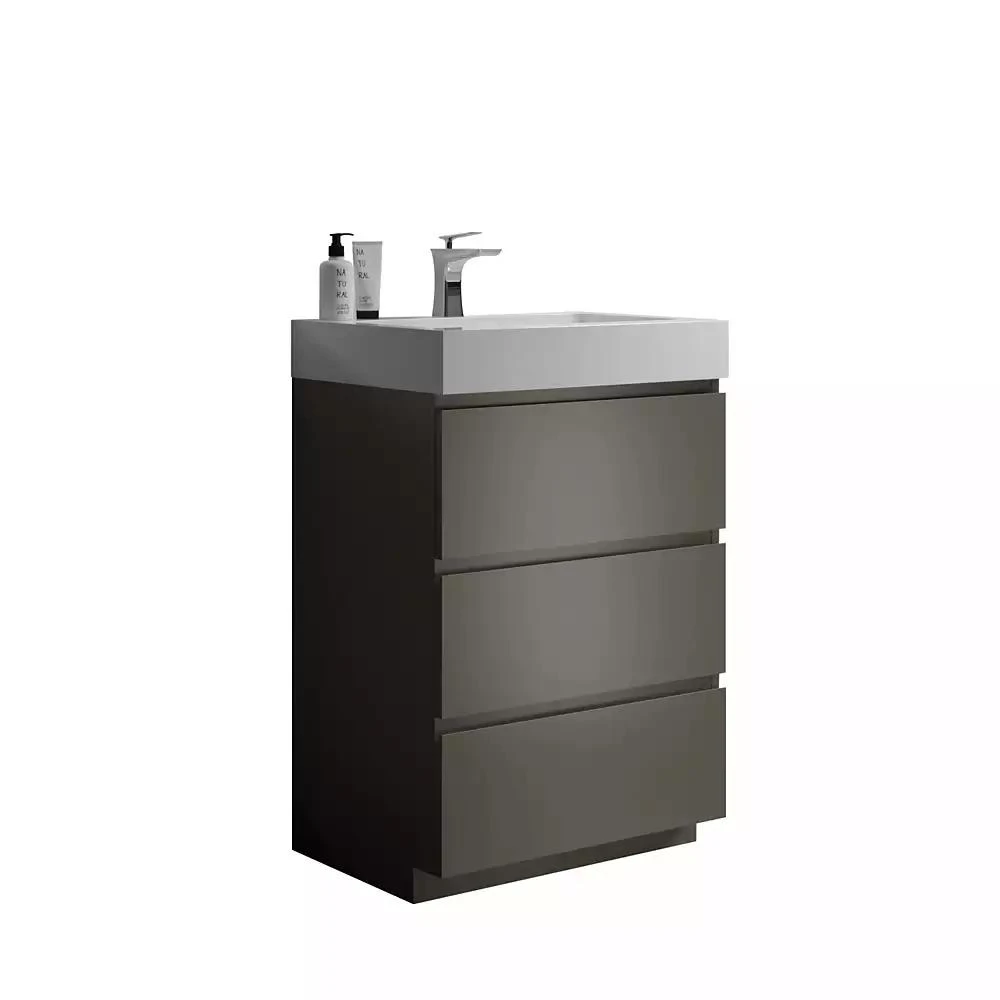 Streamdale Furniture Streamdale 24" Gray Bathroom Vanity with Sink 8