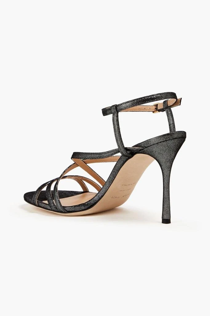 SERGIO ROSSI Bon Ton metallic suede sandals 3