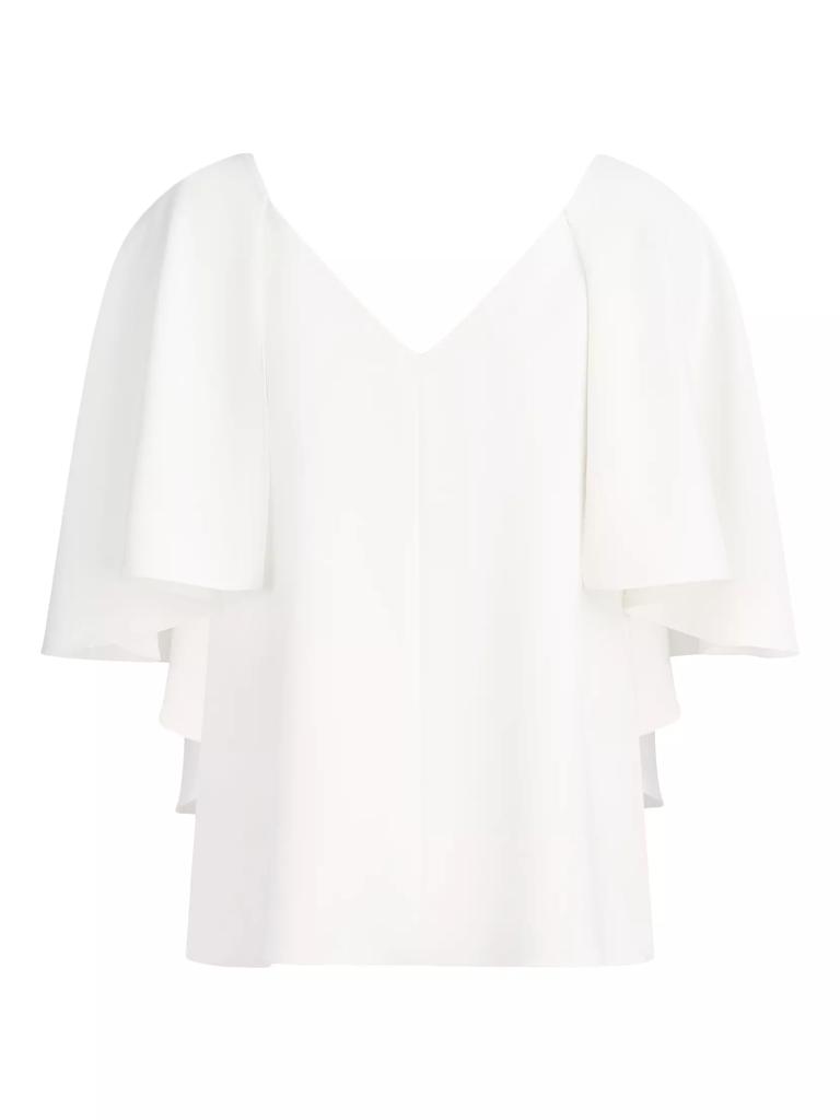 Halston Marah Cape-Sleeve Top