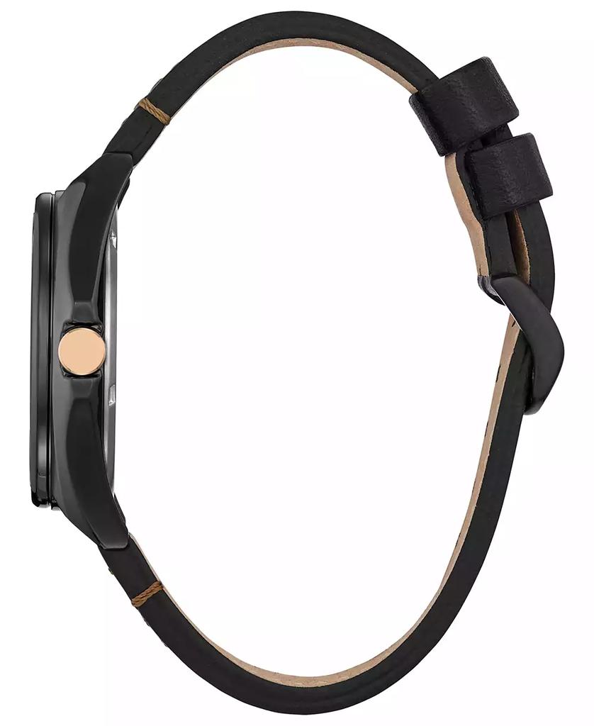 Citizen Eco-Drive Men's Marvel Tony Stark Black Leather Strap Watch 43mm