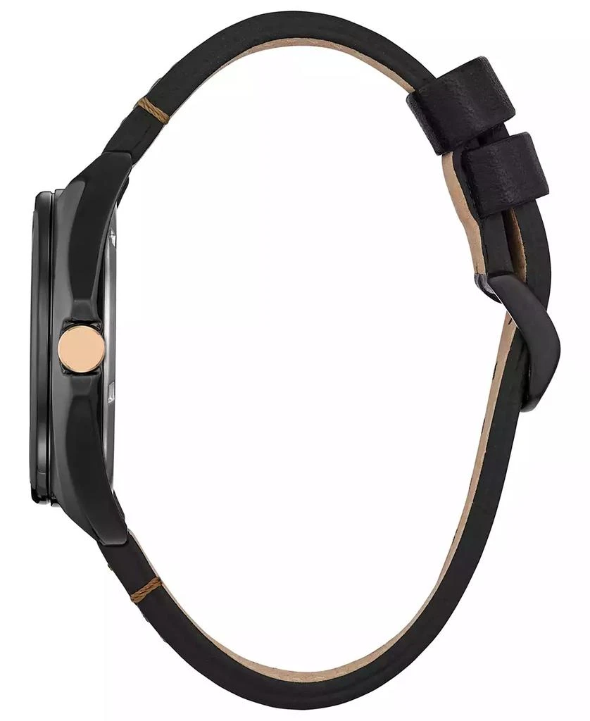 Citizen Eco-Drive Men's Marvel Tony Stark Black Leather Strap Watch 43mm 2