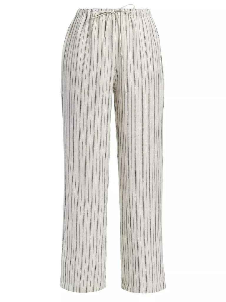 Reformation Olina Linen Striped Pants 1