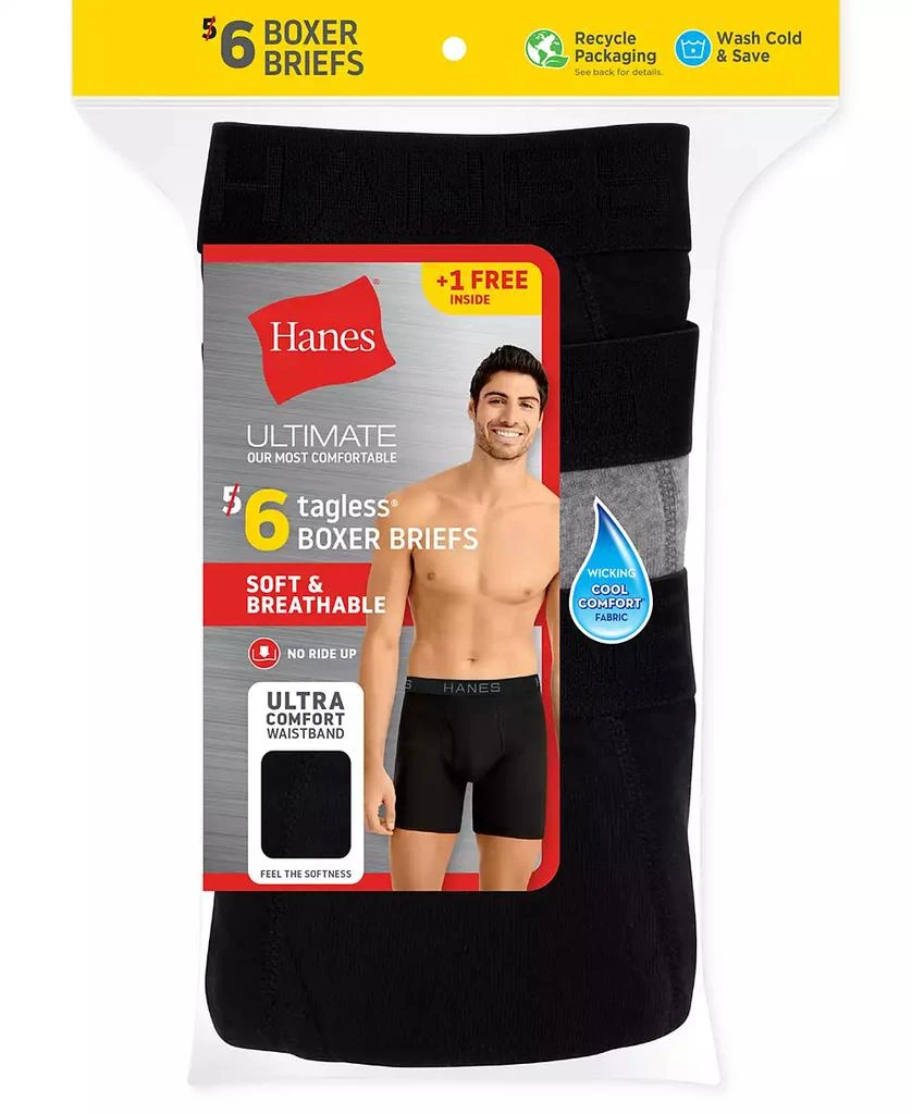 Hanes Ultimate® ComfortSoft Boxer Briefs, 5+1 Bonus Pack 2