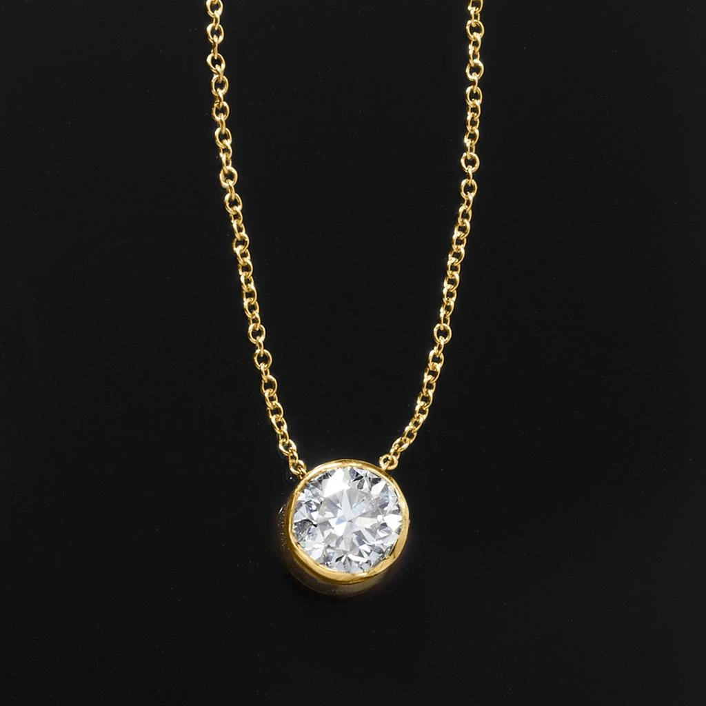 Ross-Simons Bezel-Set Lab-Grown Diamond Necklace in 14kt Yellow Gold 4