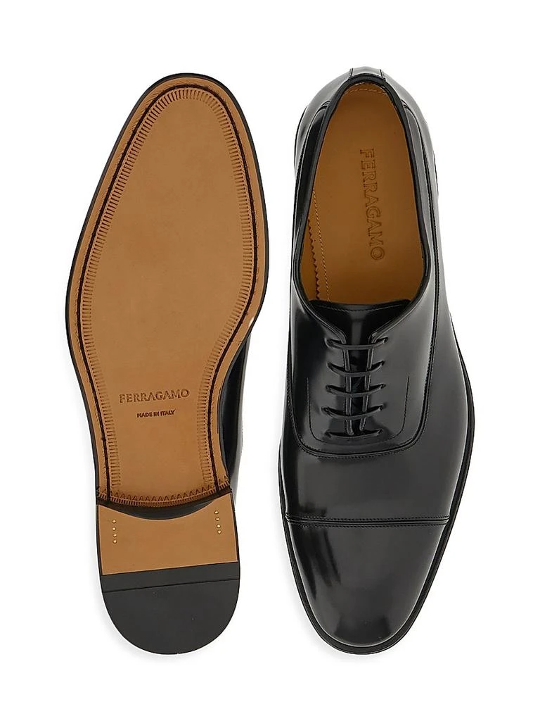 Salvatore Ferragamo Fermin Leather Lace-Up Shoes 4