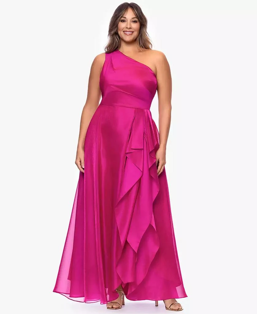 XSCAPE Plus Size One-Shoulder Organza Ball Gown - Dresses & Skirts -  Compare Prices from 6+ Stores - Free Shipping - BeyondStyle
