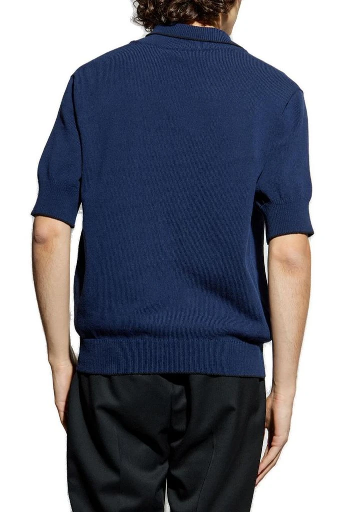 Balmain Balmain Écusson Embroidered Knit Polo Shirt 3