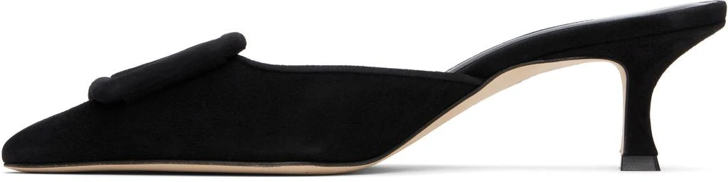 Manolo Blahnik Black Maysale Heeled Sandals 3