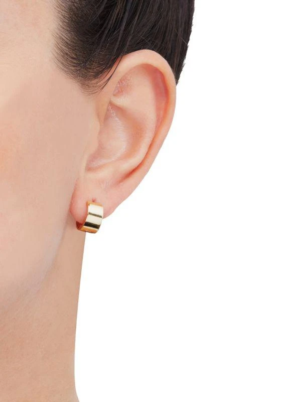 Saks Fifth Avenue 14K Yellow Gold Huggie Earrings 4