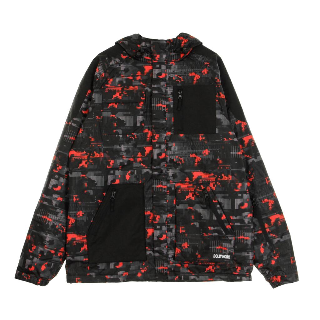 DOLLY NOIRE Men's Full Zip Glitch Glitch Camo Jacket