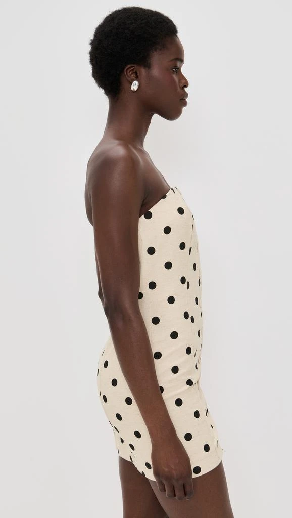 Endless Rose Polka Dot Linen Strapless Dress 3