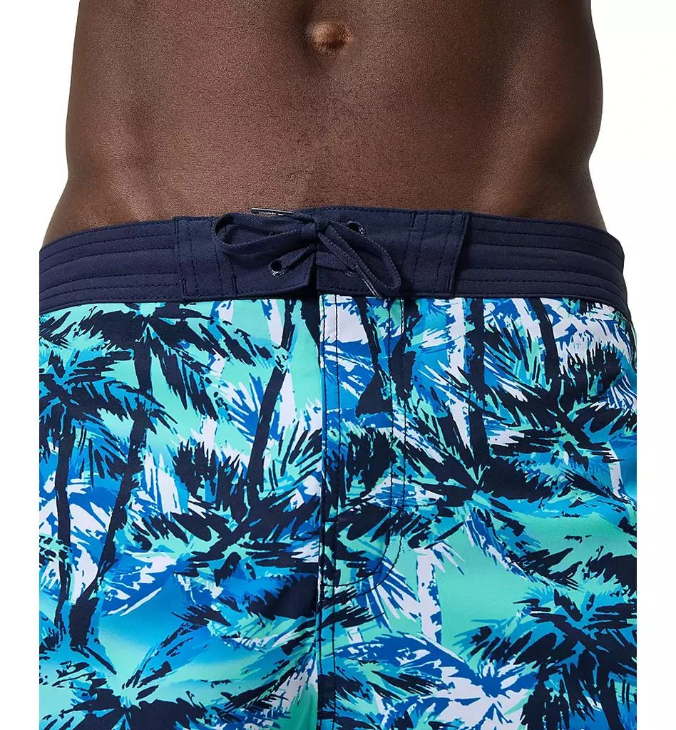 Speedo Men's Hawaiian Sky Bondi Basin Palm Print Drawstring 9" Boardshorts 4