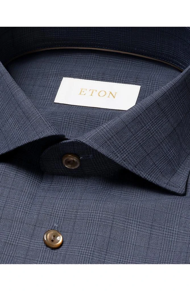 Eton Slim Fit Glen Plaid Wool Dress Shirt 5