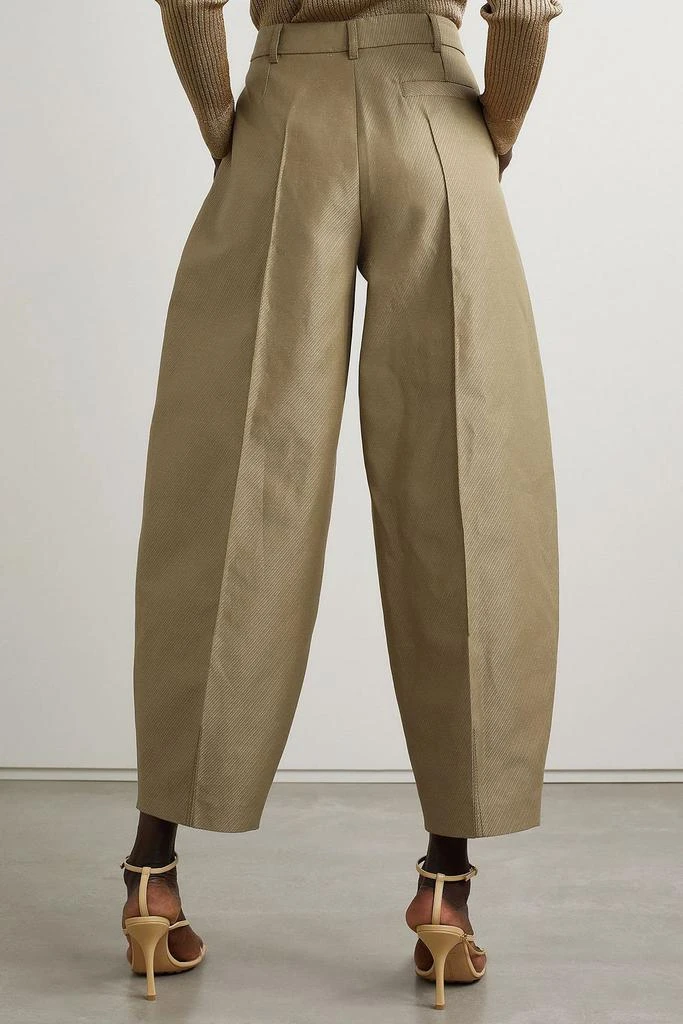 Stella McCartney Cotton and linen-blend twill tapered pants 3