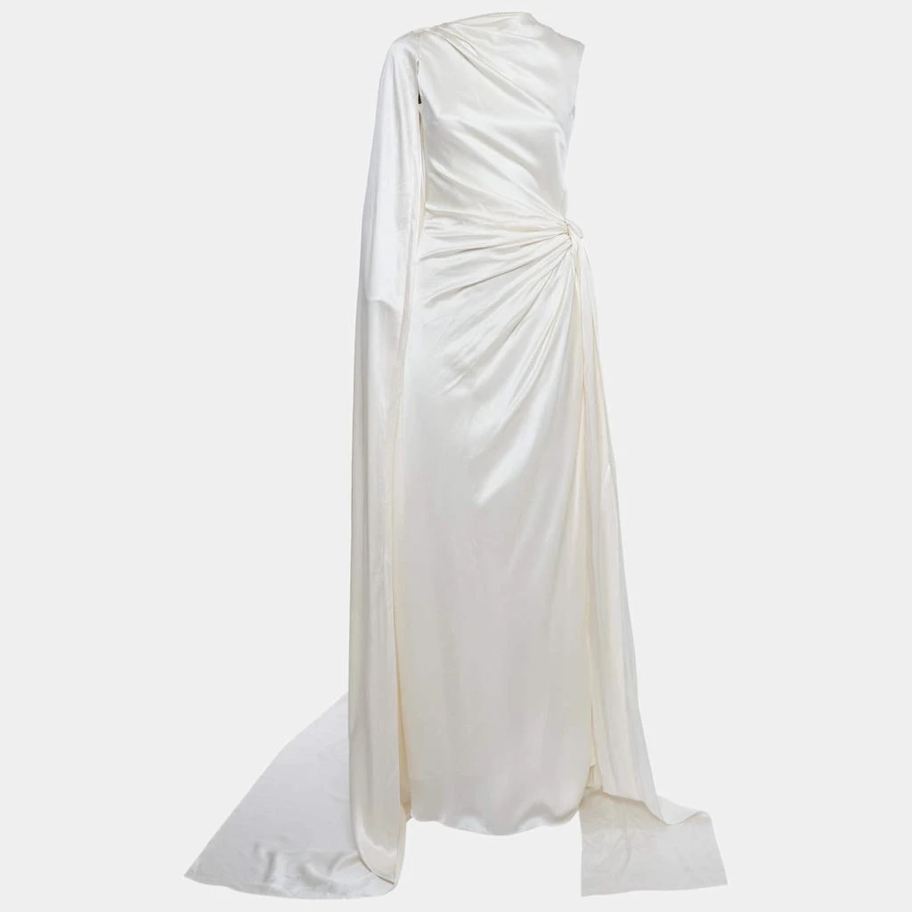 tea length ivory wedding dresses Tea Length Sleeves Ethereal Modern A-Line V-Neck Button Back Wedding Dress, Diamond White / 4