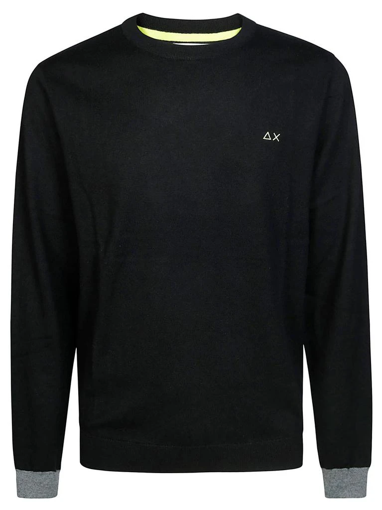 SUN 68 Sun 68 Logo Embroidered Crewneck Knitted Jumper 1