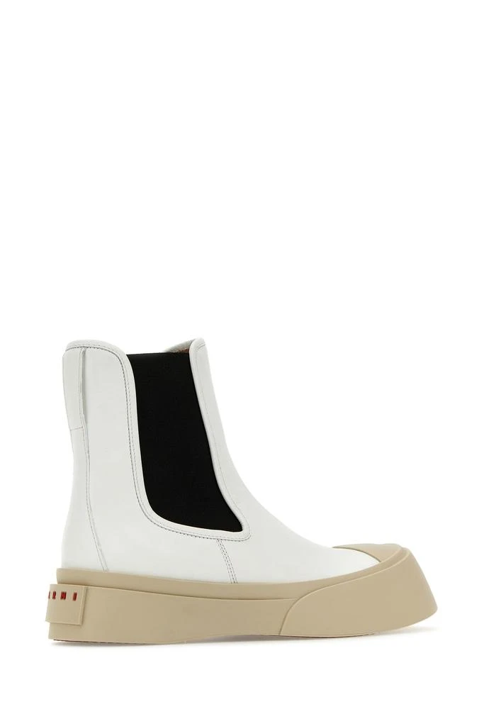 Marni White nappa leather Pablo ankle boots 3
