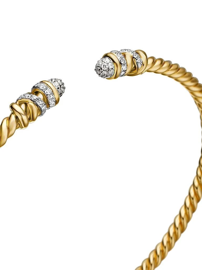 David Yurman Helena End Station Bracelet in 18K Yellow Gold with Diamonds 4