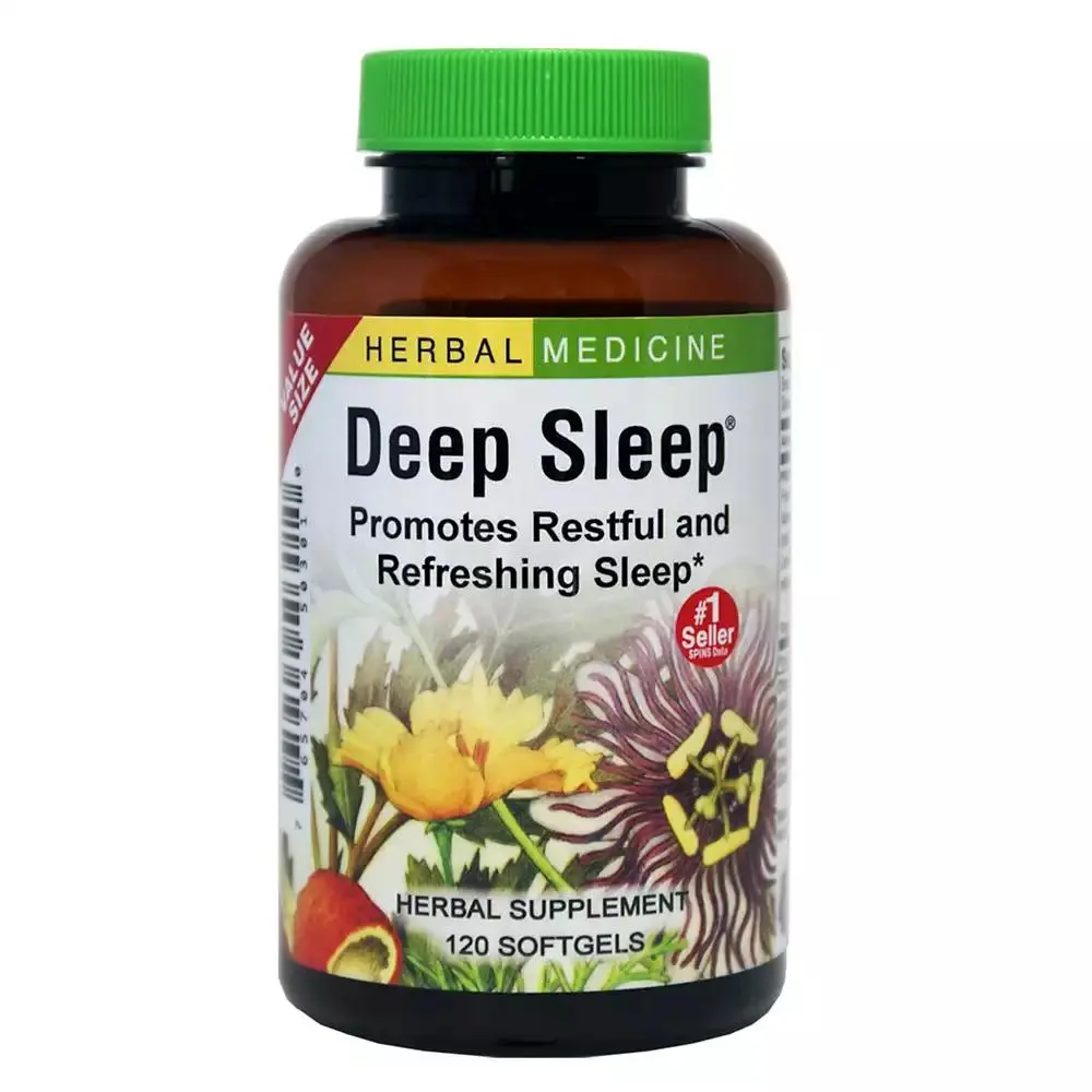 Trace Minerals Deep Sleep Herbal Sleep Aid: 120-Count Bottle of Softgels