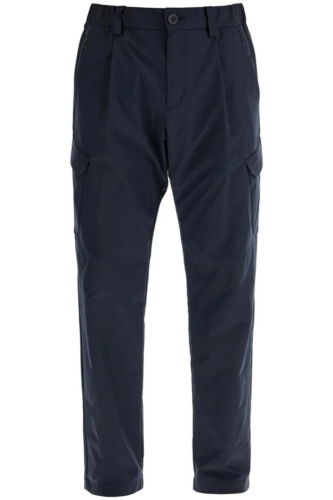 HERNO deep blue polyester pants with patch pockets 1