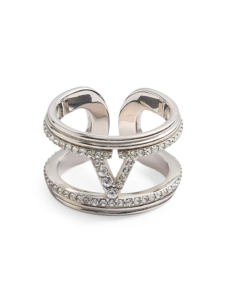 Valentino Ovalette Metal and Swarovski® Crystal Ring