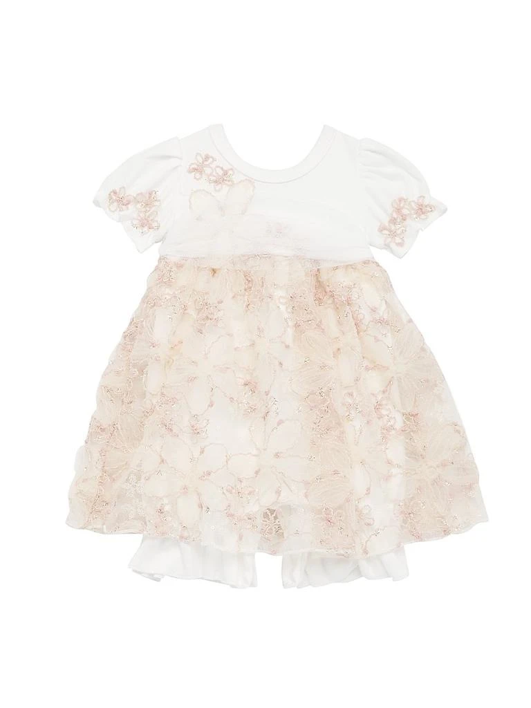 macis design dresses Macis Design Contrast Flower Christening Gown by Bestseller La Bavetta   labavettainc