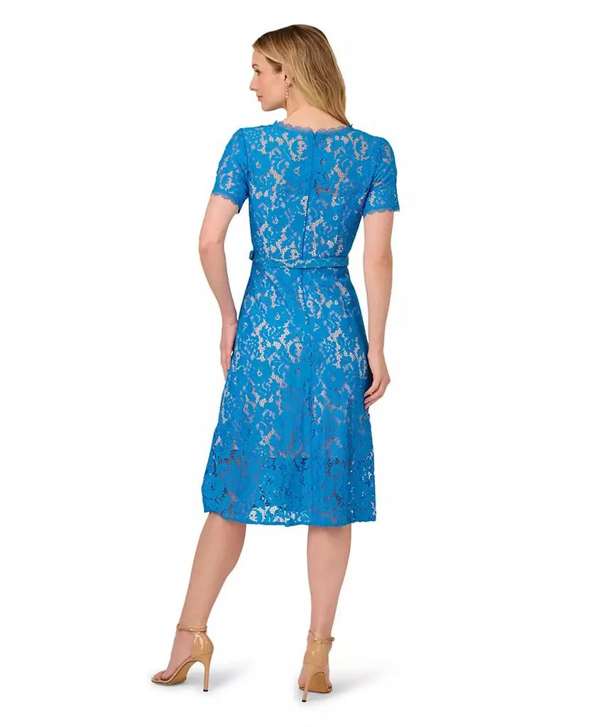 Adrianna Papell Women's Short-Sleeve Knit Lace Dress 2