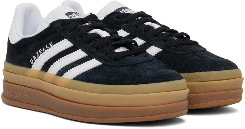 Adidas Black & White Gazelle Bold Sneakers 4