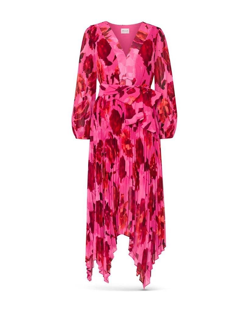 Milly Liora Blurred Blossom Pleated Dress 3