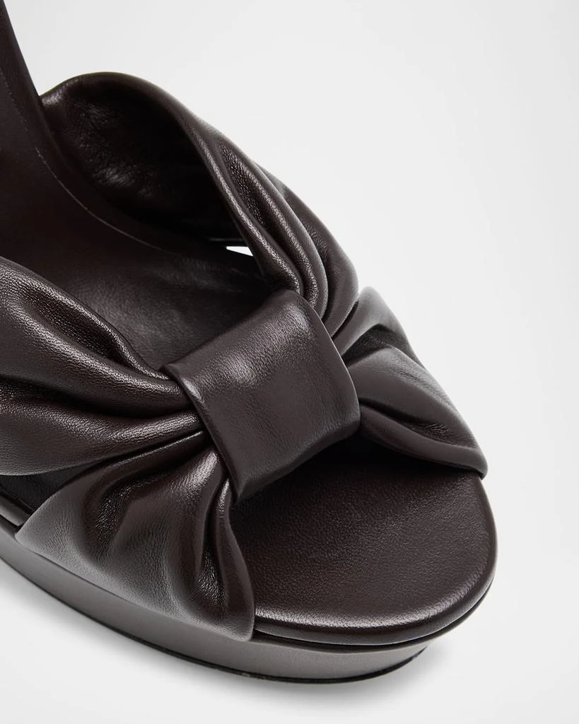 Jimmy Choo Heloise Leather Knot Platform Sandals 6