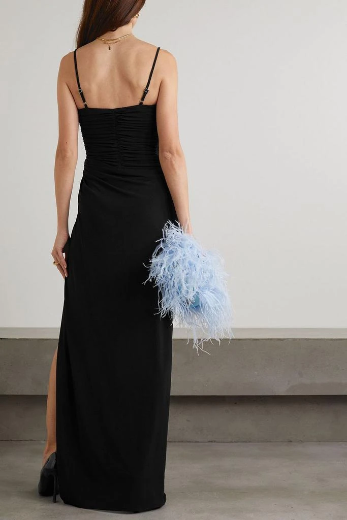Brandon Maxwell Caroline ruched jersey gown 3