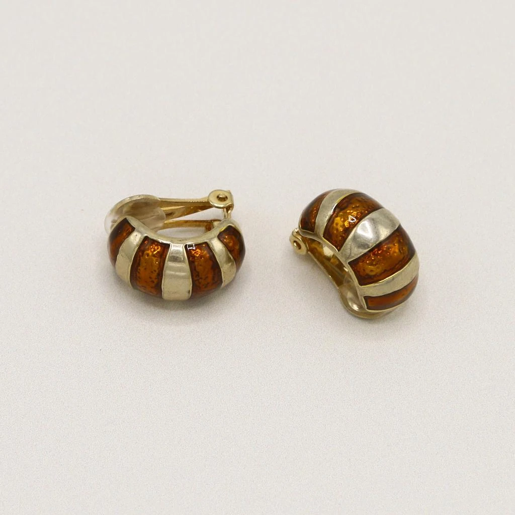 Orelia Vintage Vintage Linear Domed Stone Clip On Earrings 1