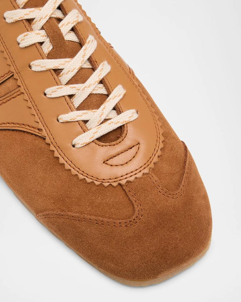 Dries Van Noten Men's Tonal Suede and Leather Low-Top Sneakers 5